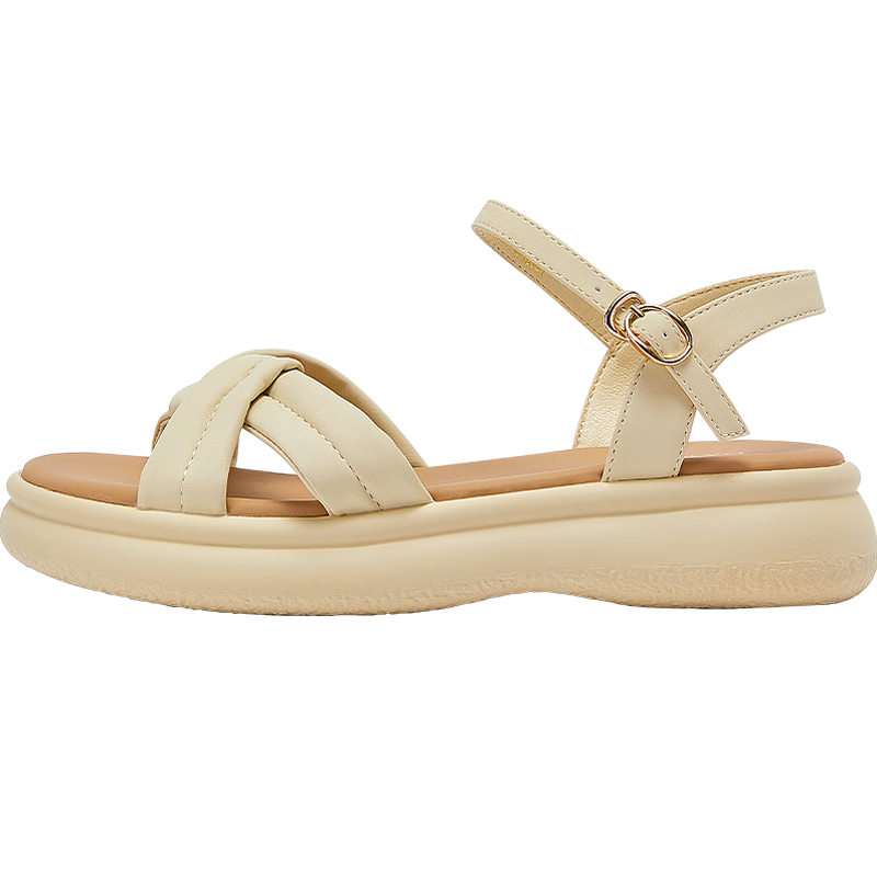 Daphne Women's Sandals 2026 New Summer Versatile One-Strap Soft Sole Beach Flat Sandals