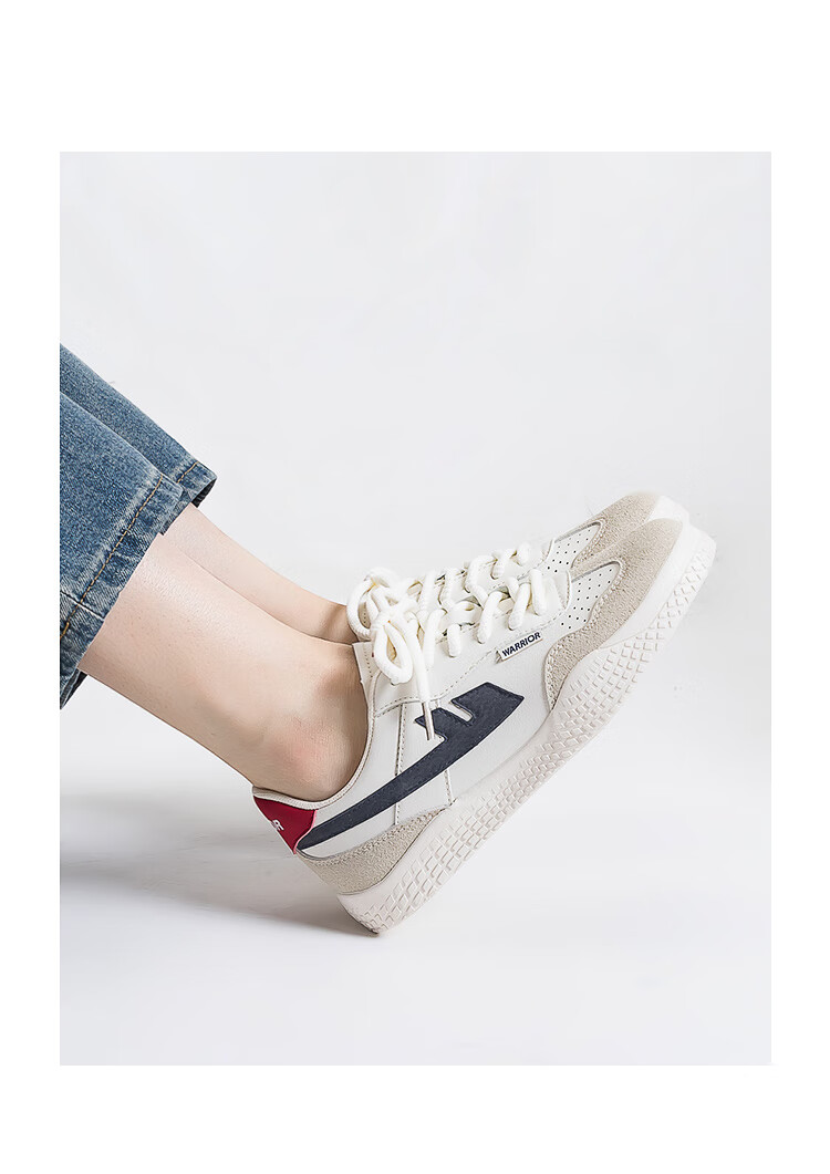 Warrior Official Women's Training Shoes 2026 New Versatile Simple Casual Sneakers Women Beige Gray Dark Blue Size 39 13