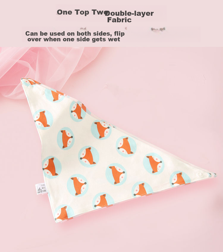 9I9 Baby Drool Bib, Pure Cotton Bib, Waterproof Baby Triangle Bib, Double Button Adjustable Bib, Upgraded Version, 5 Pieces A17 6