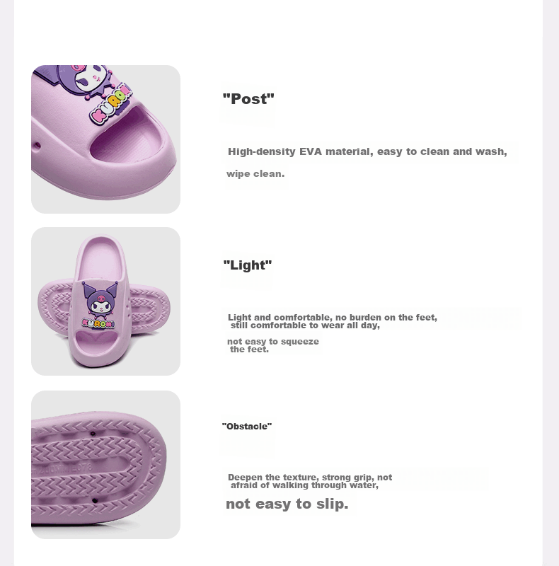 GUOLUOFEI Children's Slippers Summer Baby Bath Sandals for Boys And Girls Blue Cinnamoroll Design 180mm Length with 18cm Inner Measurement 5