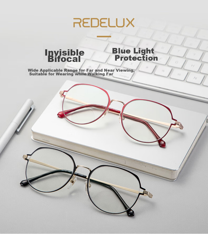 Xiyanghong Reading Glasses for Women, Bifocal Anti-Blue Light Fashionable Ultra-Light Dual-Light Presbyopic Glasses for Elderly E9059H 300 Degrees 2