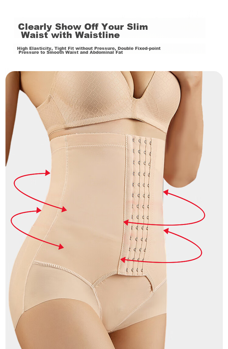 FitonTon Women's Tummy Control Shapewear Shorts with Butt-Lifting Effect, High-Elastic Postpartum Belly Slimming Underwear for Wome 6