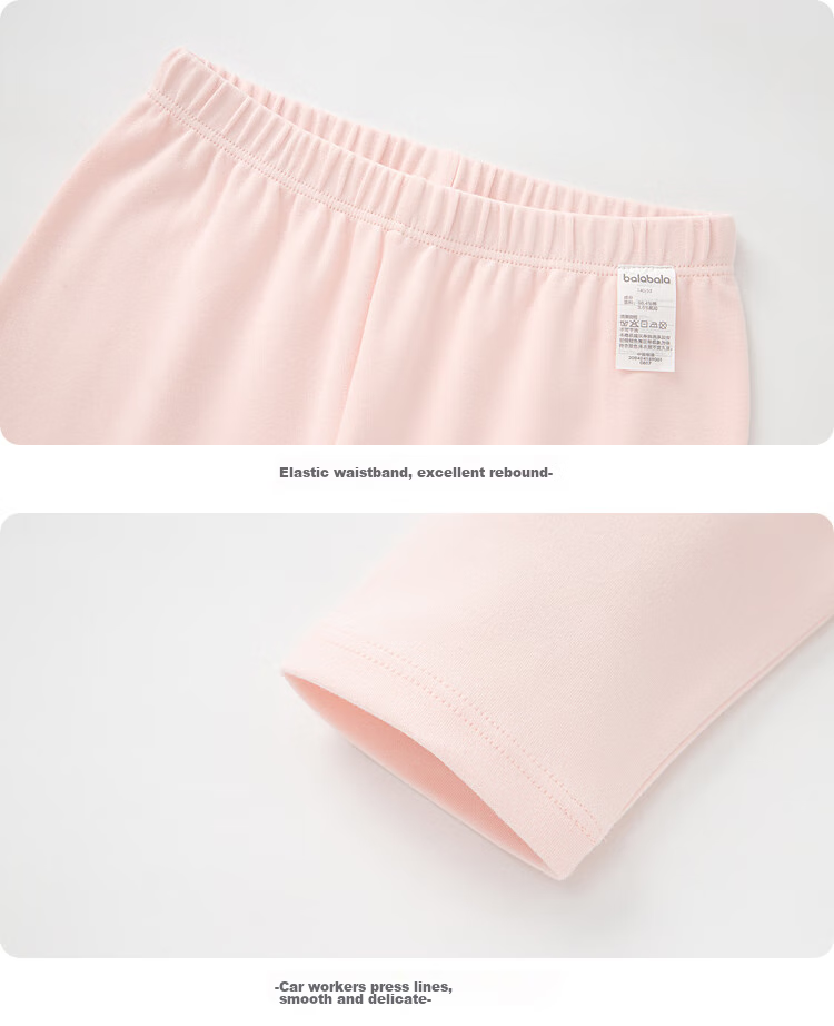 BALABALA Girls' Autumn And Winter Thermal Underwear Set, Thick Warm Base Layer Sleepwear for Children And Toddlers, 208424169001 23