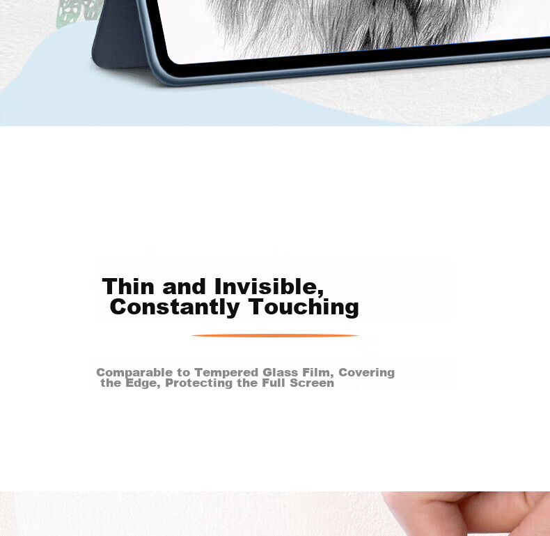 ESCASE Xiaomi Pad 6/6 Pro Paper-Like Film, Tablet Protective Film, Kent Paper 2023 Model, Frosted Full-Screen Hand-Drawn Writing And Drawing Professional Screen Protector 9