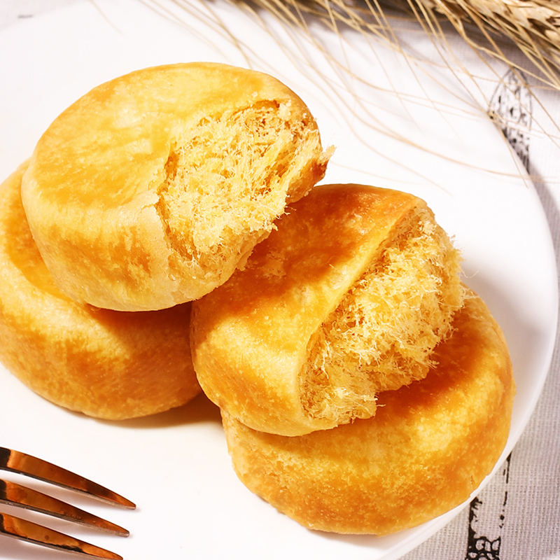 友臣肉松饼 经典六枚装 208g 营养早餐 饼干蛋糕 休闲零食 员工福利