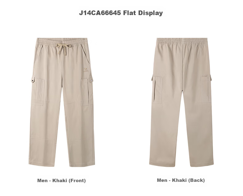 CAMEL Casual Pants for Men, Cargo Pants, Outdoor Water-Repellent, Loose-Fit Wide-Leg Straight-Waist Woven New Sports Trousers 27