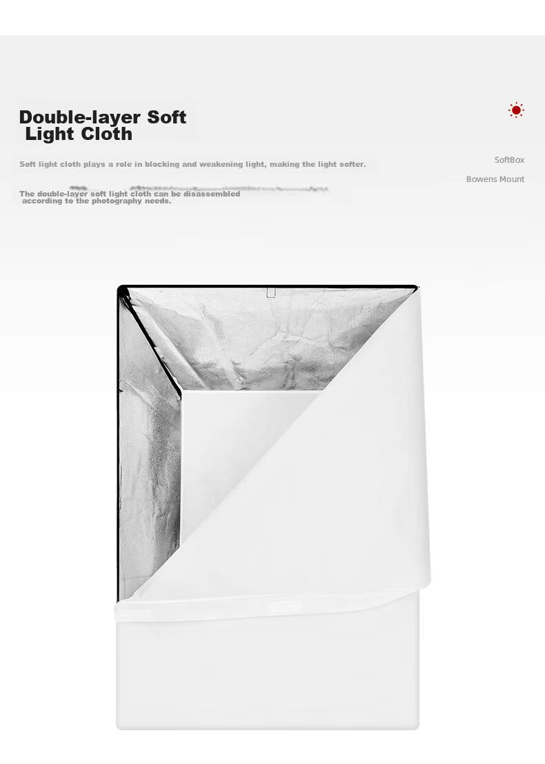 Godox 30*120cm Rectangular Square Grid Softbox Light Diffusion Cover, Compatible with Live Streaming Fill Light, Photography Light, Flash Light, Foldable Portable Softbox with Grid 7