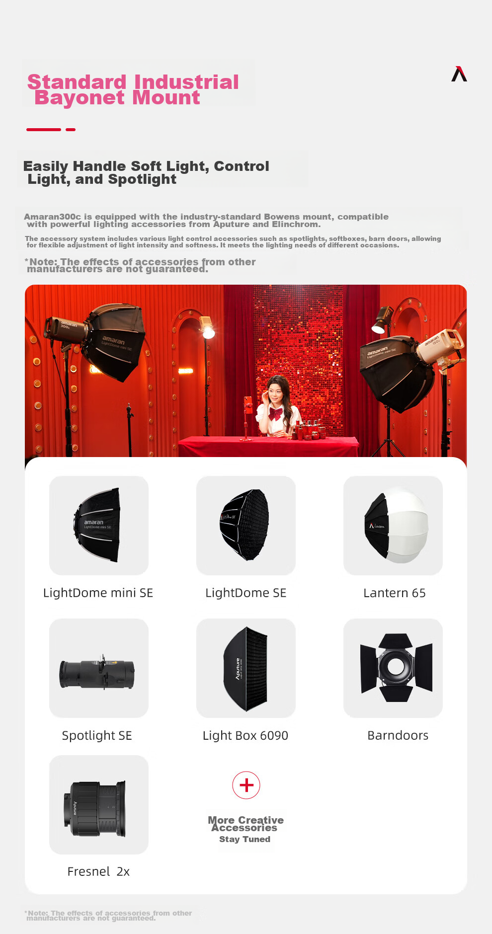 Aputure Amaran Ray 360c Live Streaming Fill Light, 360W Full Color Short Video Photography Light, Live Streaming Room Beauty Constant Light, Film And Television Light 17
