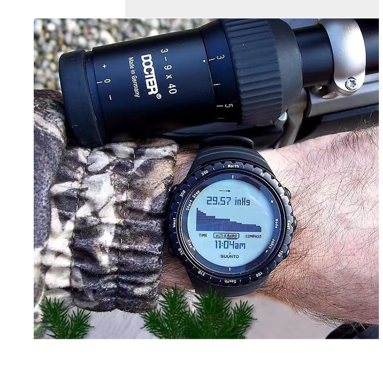 SUUNTO CORE All-Black Classic Outdoor Sports Watch, Multifunctional Compass, Hiking And Mountaineering Smartwatch 11