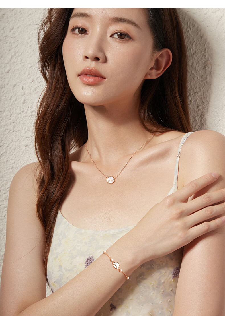 Aideyueding Bichon Frise Dog Necklace, Elegant And Luxurious Rose Gold Collarbone Chain, Birthday Gift for Girlfriend Or Wife 2
