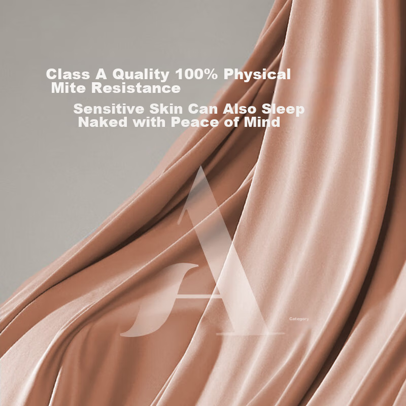 LOVO Luolai Light Luxury 100S Long-Staple Cotton Sateen Four-Piece Bedding Set, Double Bed Fitted Sheet Style, 200*230cm, Pink