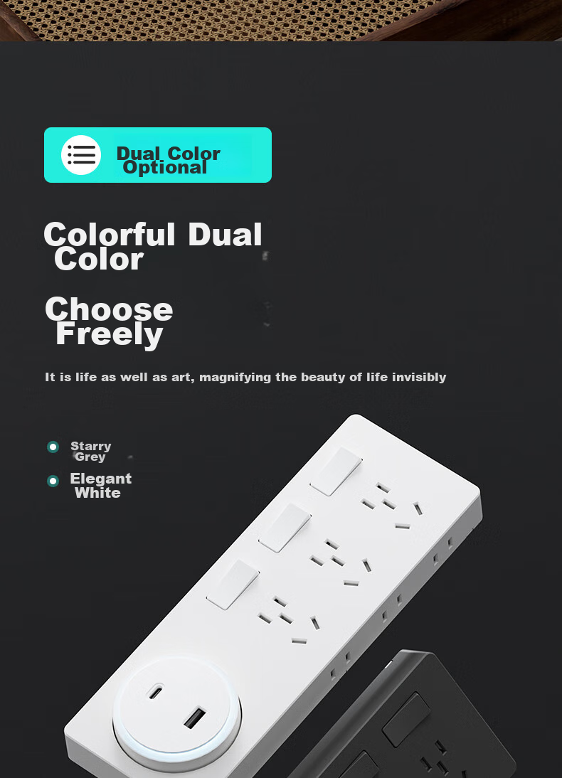 Xiya 86-Type Expandable Socket, 21-Hole Kitchen Extension Multi-Outlet Converter, Track Socket, Wireless Power Strip 6