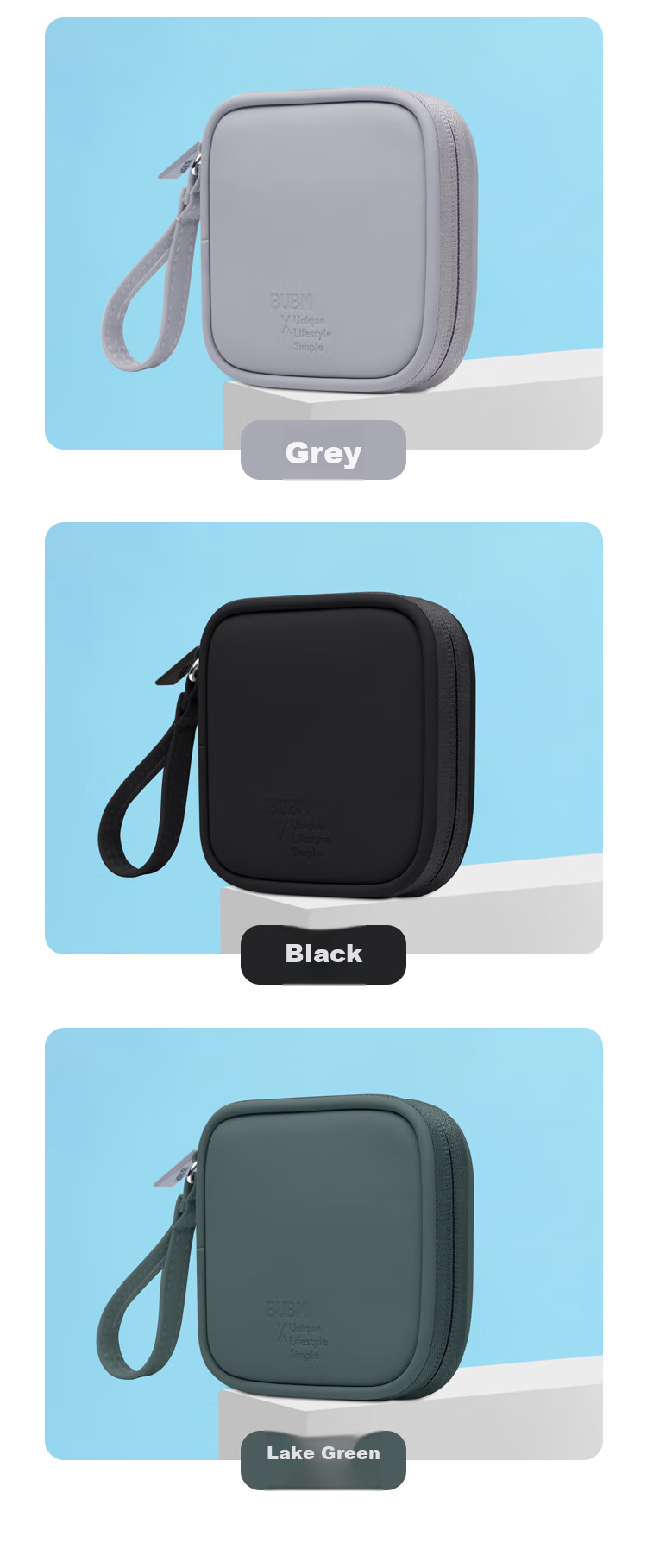 Biyoumei Earphone Storage Pouch, Cable Organizer, USB Flash Drive Case, Charger Accessory Storage Bag 8