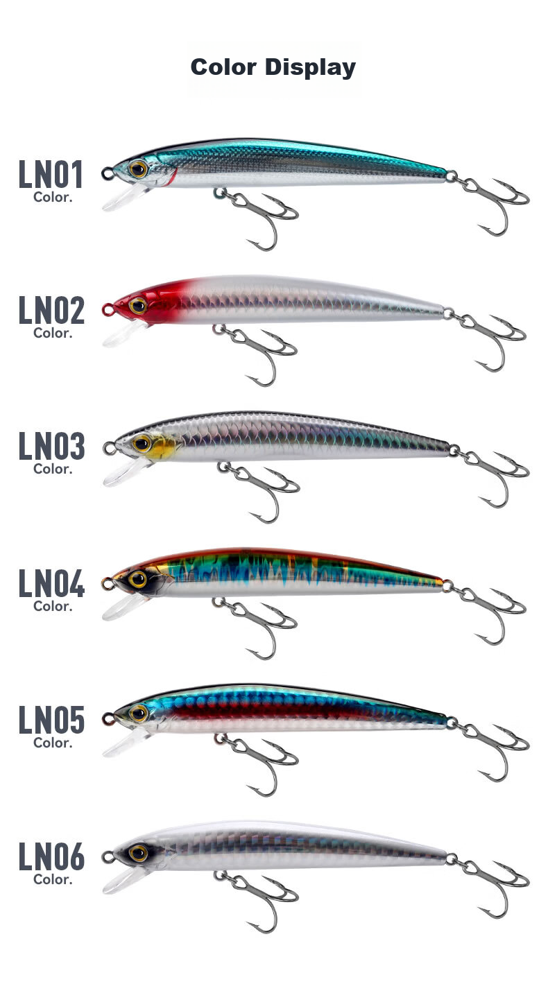 Guowangliya, Suspended Shadow Hovering Minnow Long-Casting Lure, Topmouth Culter Bait, 6.5g-80mm, LN05 11
