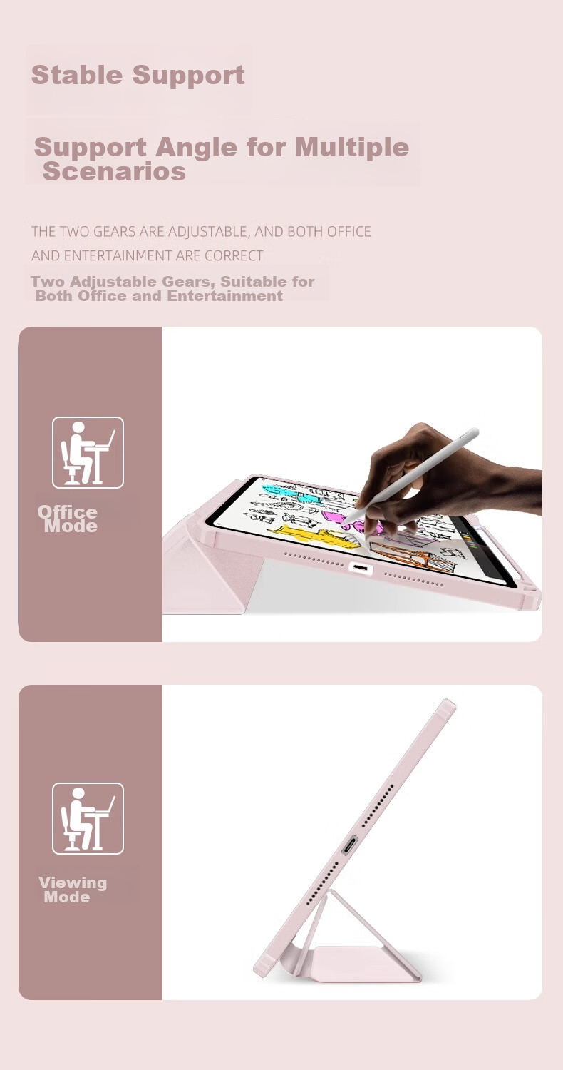 RBP Compatible with 2026 Air8 Protective Case, 11-Inch Universal Air7654 Tablet Cover [Acrylic Texture · Full Protection against Bending And Dropping with Pen Slot] Pink 9