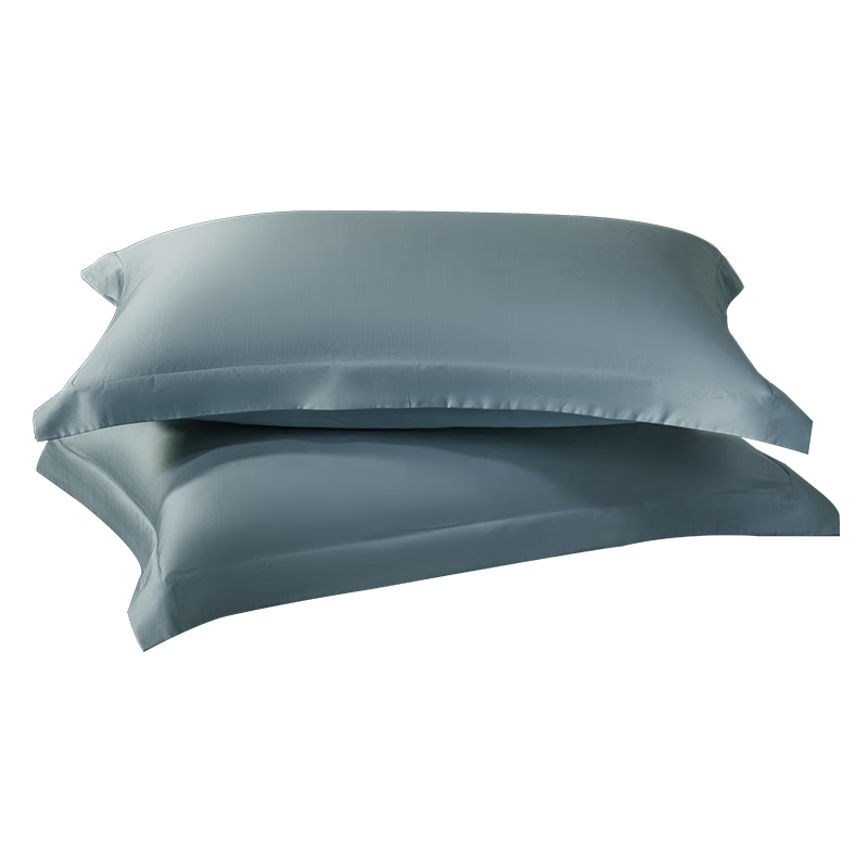 Shuixingjiafang Pillowcase, 100% Pure Cotton, Long-Staple Cotton Sateen, Class A Pillow Cover, Set of Two, 48x74cm
