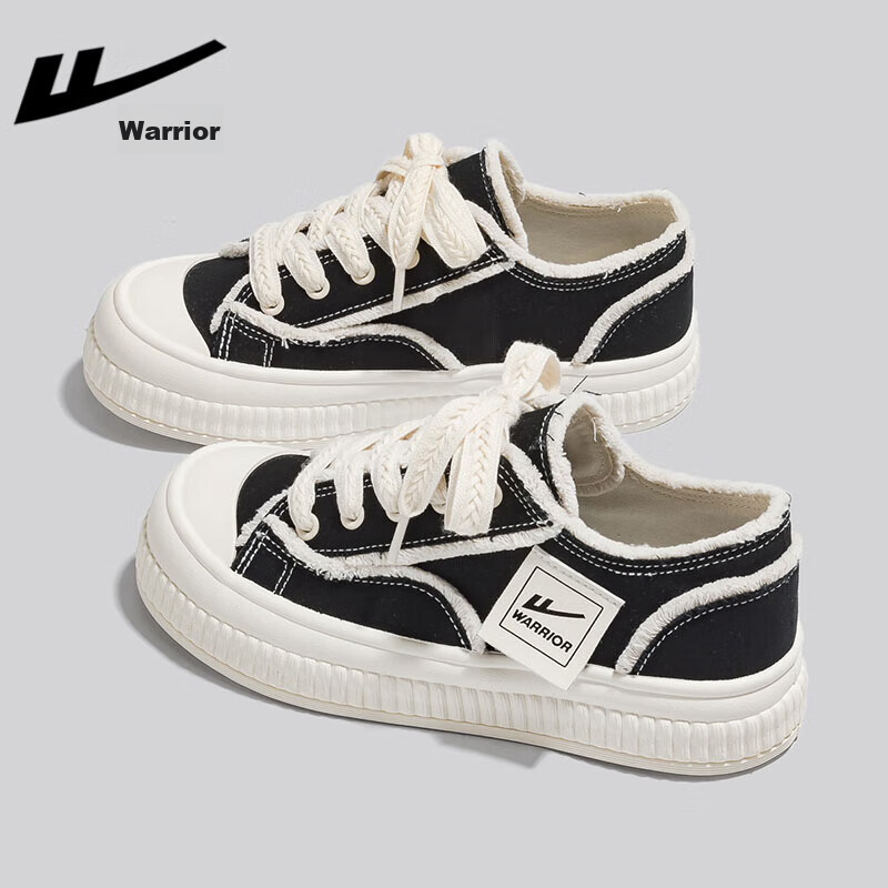 Huili Women's Canvas Shoes, Versatile Wheat Spike Casual Shoes, Student Sports White Sneakers, F249BR, Black/beige, Size 40