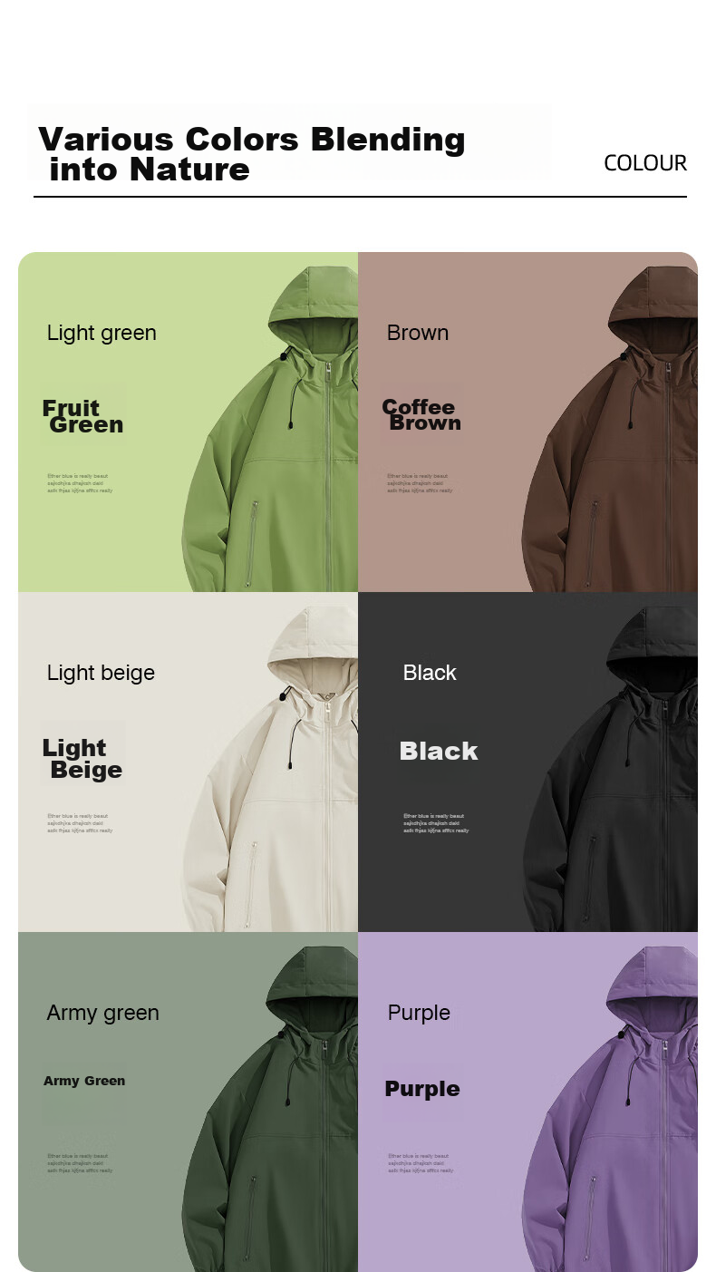 Baleno Jacket for Men And Women, Spring And Autumn Fashion Simple Windproof Casual Hooded Jacket, Loose Versatile Zip-Up Cardigan Spring Outfit 13