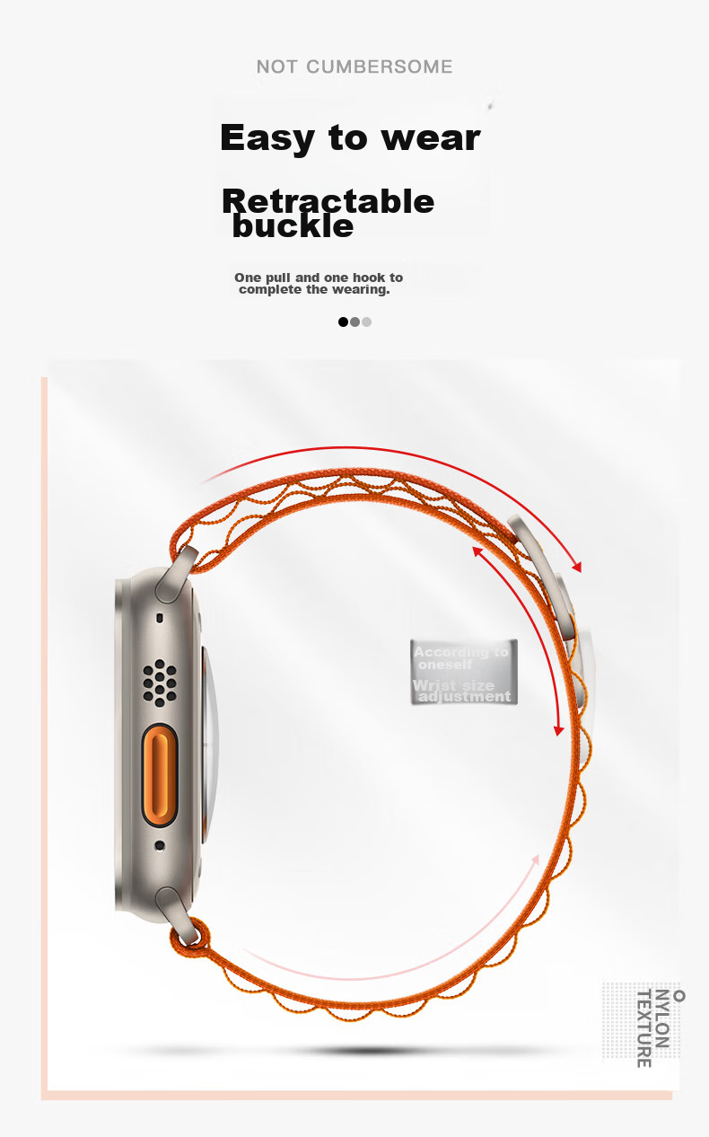 Weiqiantu [High Mountain Sports] Compatible with Apple Watch Utra4/3/2 Strap, Apple IWatch S12/S11/S10 Watch Band 9/8/SE3 Braided Sports Strap for Men And Wome 3