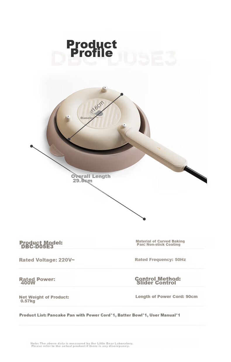 Bear Pancake Maker, Home Electric Griddle, Spring Pancake Maker, Crepe Maker, Breakfast Machine, Mini Non-Stick Pan, Flatbread Maker, DBC-D05E3 13