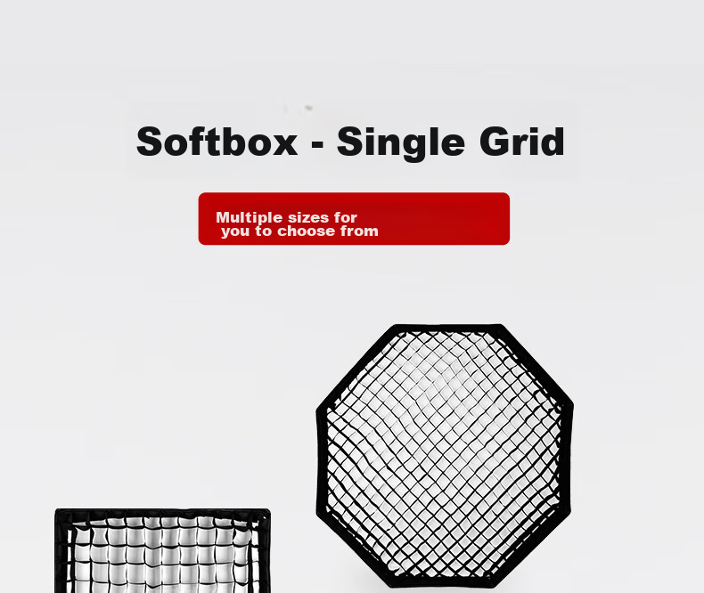 AMBITFUL 50*70cm Single Grid Square Softbox, Grid Egg Basket Honeycomb Softbox Light Control Accessory 1