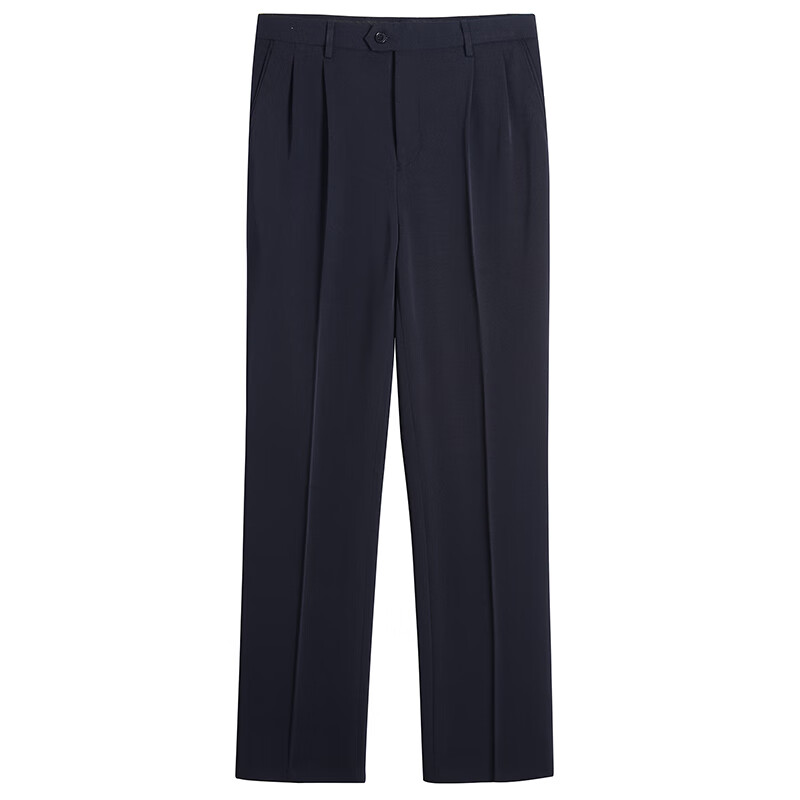 Ayoupang Spring And Summer Business Plus-Size Dress Pants for Men, Wrinkle-Resistant No-Iron Double Pleated High-Waist Deep Casual Trousers, Black, Size 33/2, 6 Feet 11
