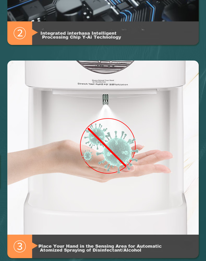 Interhasa! B3000 Automatic Sensor Hand Sanitizer Wall-Mounted Disinfection Machine Hand Alcohol Sprayer Hand Sanitizer 7