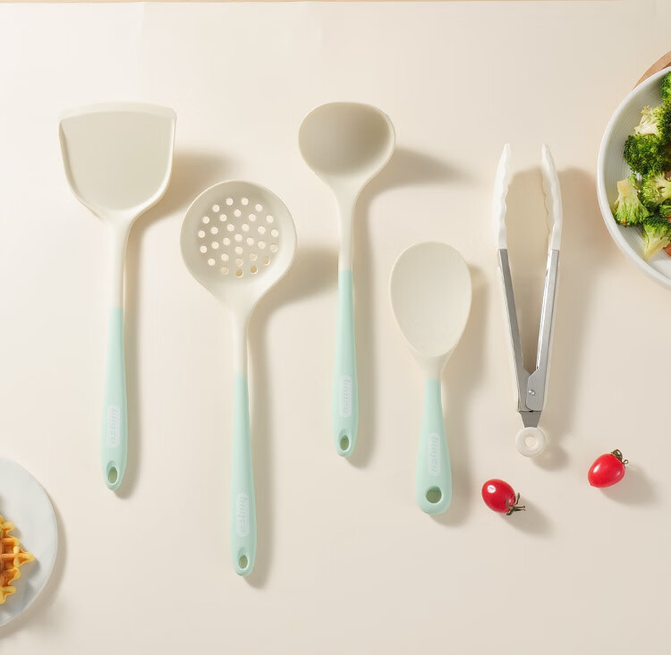 BAYCO Silicone Large Strainer Skimmer Kitchen Dumpling Noodle Ladle High Temperature Resistant Draining Filter BC5618 20