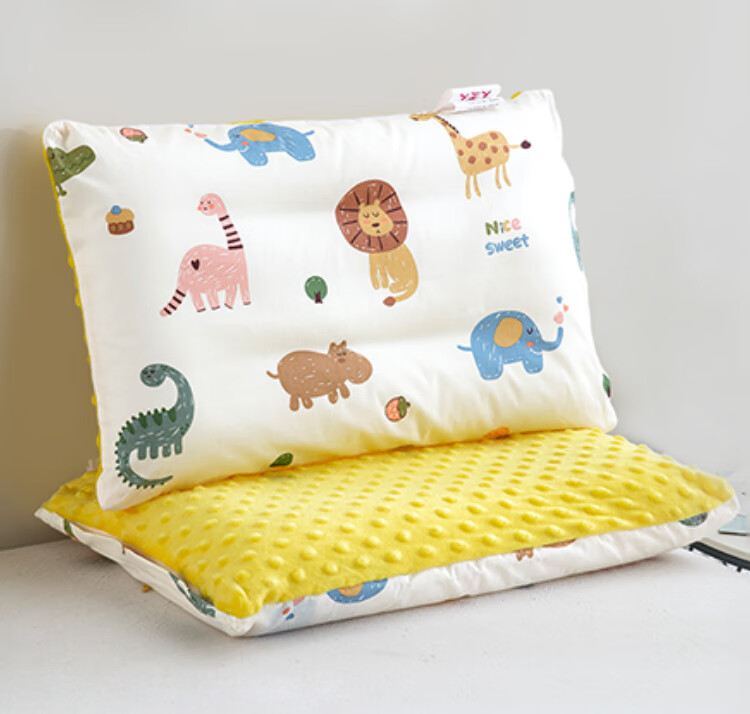 9I9 Children's Pillowcase, Pure Cotton, Kindergarten Plush Toy, Double-Sided Pillow Cover for Babies, All Seasons Use, A94 Animal Pattern, 50*30cm 12