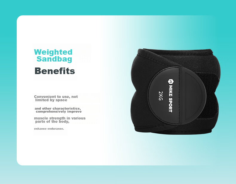 Mike Weighted Wristband Sandbag Leg Straps for Middle School Exam Training, Running Exercise, Small And Medium-Sized Fitness Equipment Set 2KG 4