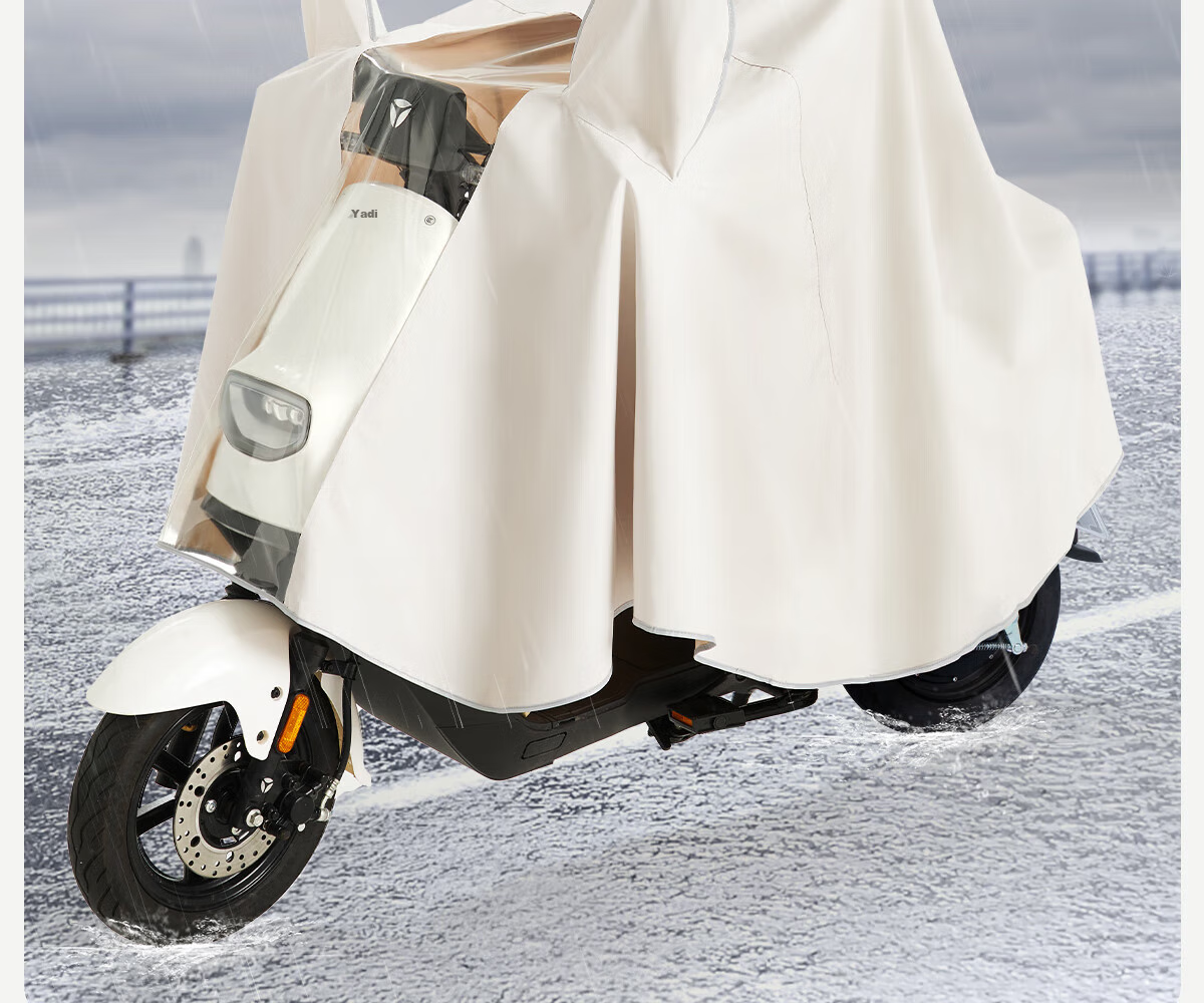 Cheguimu Electric Bicycle Raincoat, Single-Person One-Piece, for Electric Scooters And Bicycles, Riding Rain Poncho, Enlarged And Thickened, Storm-Proof Raincoat 15