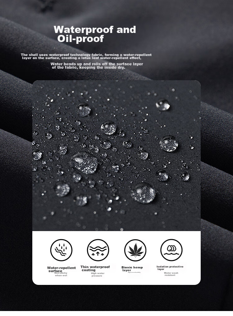 TOREAD Men's Soft Shell Pants, Autumn And Winter Windproof Water-Repellent Fleece-Lined Thick Warm Trousers TAMMBM91984 3