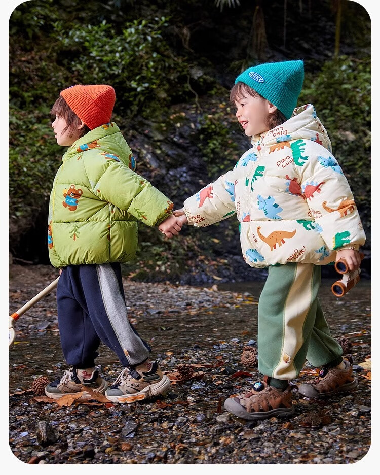 Dudu Kids Boys Thickened Cotton Jacket Baby Winter Coat Children's Cotton-padded Clothes Girls Cotton Coat Toddler Winter Wear Red 90 26