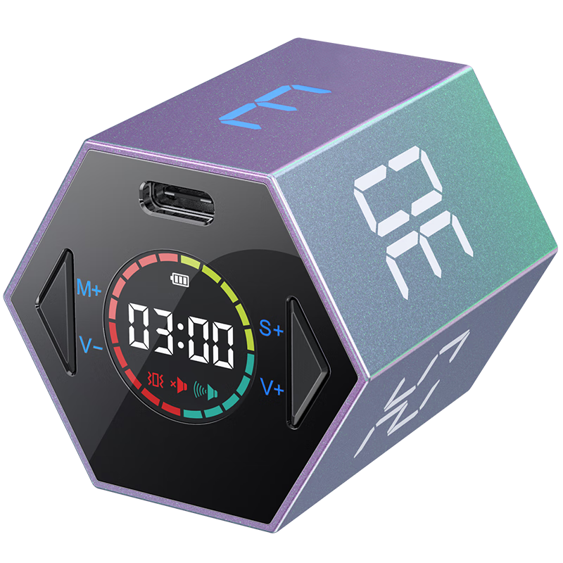 Llano Flip Timer, Self-Study Learning Children's Time Management Device, Countdown Timer Reminder, Student Office Exam Study Kitchen Homework Magnetic Suction Time Cube Gift