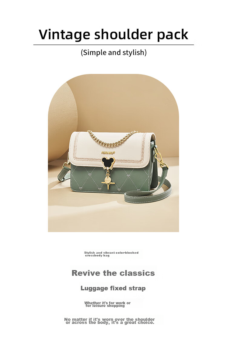 Aokang Women's Handbag, 2026 New Trendy Cowhide Small Square Bag, Light Luxury Crossbody Shoulder Bag, Birthday Mother's Day Gift for Girlfriend Or Wife 3