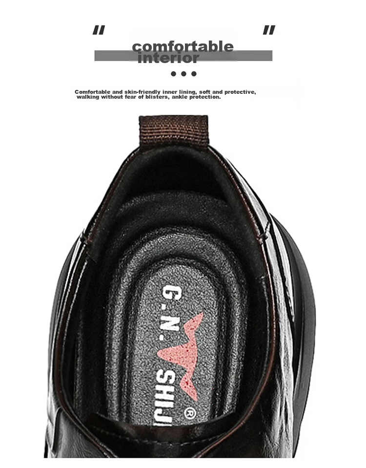 G.N.Shi Jia Men's Shoes, 2026 Spring And Autumn New Style British-Inspired Business Casual Leather Shoes, Chunky Heightening Formal Shoes for Men, Wedding Shoes 9