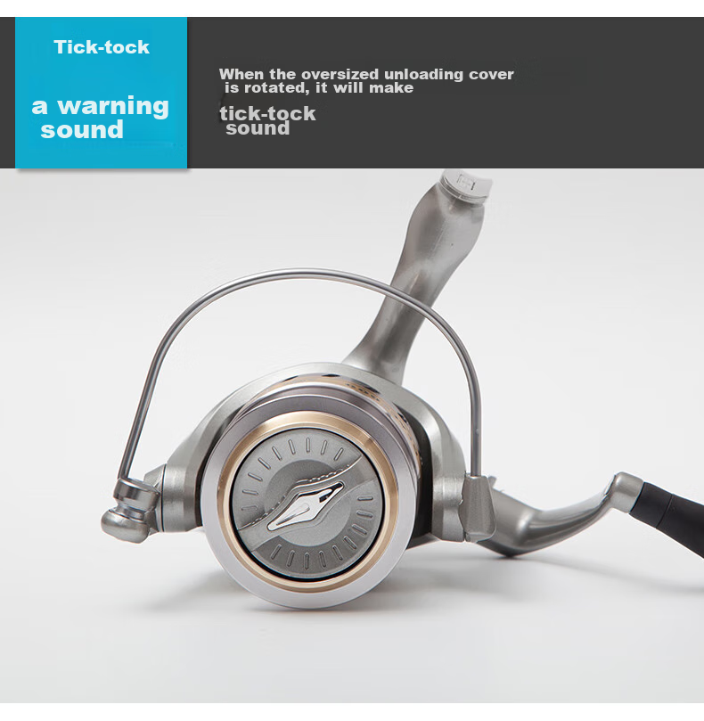 Dijia Fishing Reel, GEAC1000 (Gold), Series, All-Metal Line Cup, Fishing Reel, Spinning Reel, Lure Reel, Fishing Line Reel, Rock Fishing Reel, Long-Distance Casting Reel, Rafting Fishing Reel, Sea Rod Reel, Long-Distance Casting Reel 5