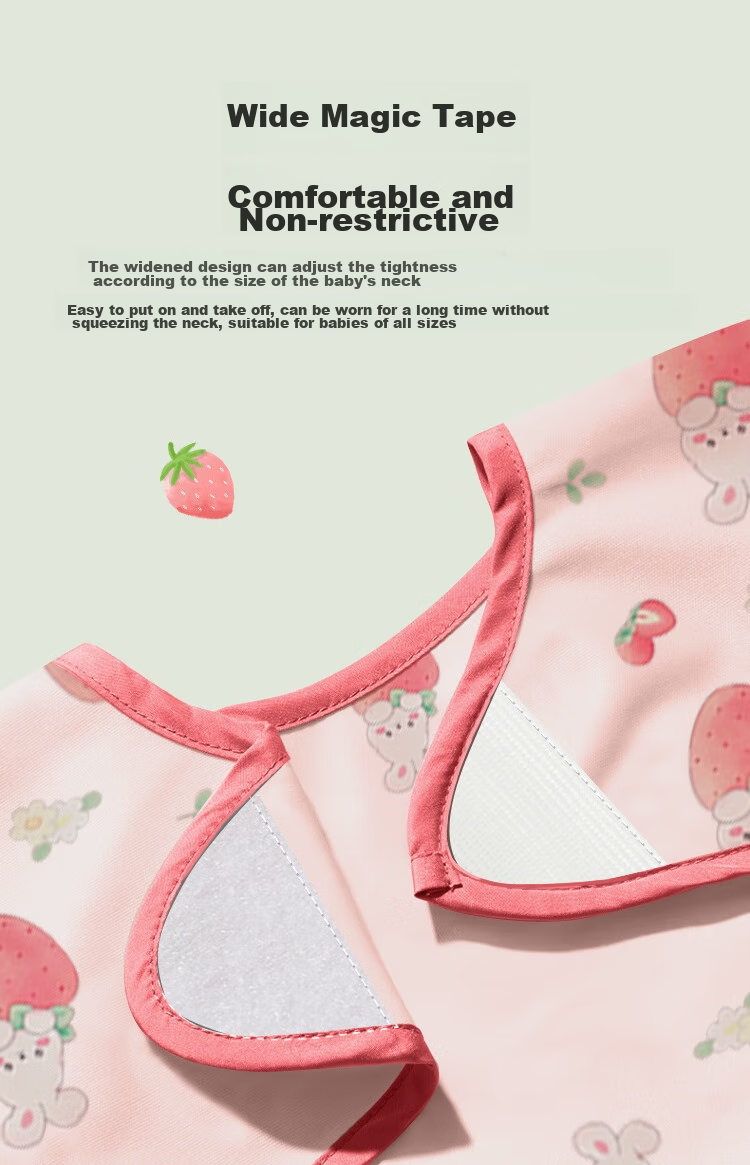 DOCTOR MA Children's Apron, Spring And Autumn Baby Eating Cover, Infant Food Feeding Bib, Reverse Apron, for Ages 2-4, Panda Design, Size 100 8