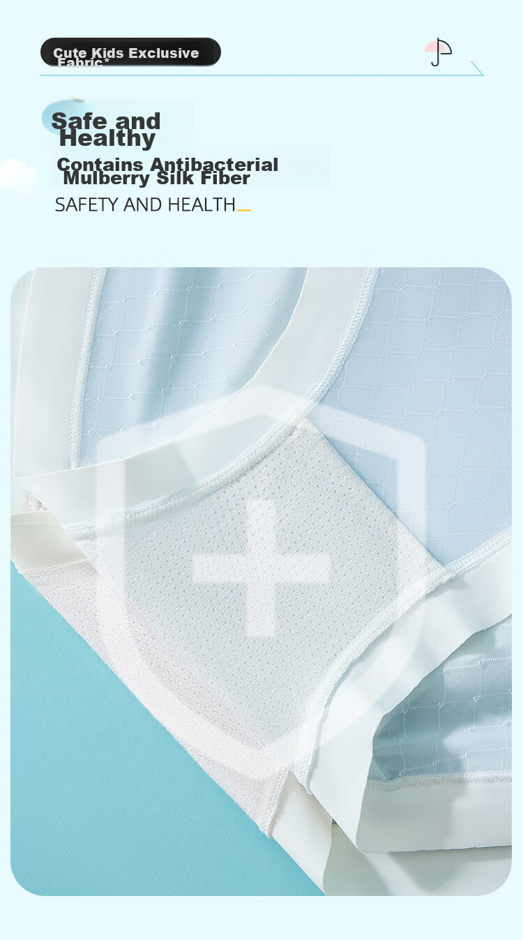 LangSha Girls' Underwear, 5A Antibacterial, for Older Children, Thin Summer Style, Cool Feeling, for Middle And High School Girls, Triangle Panties, Pack of Four 4