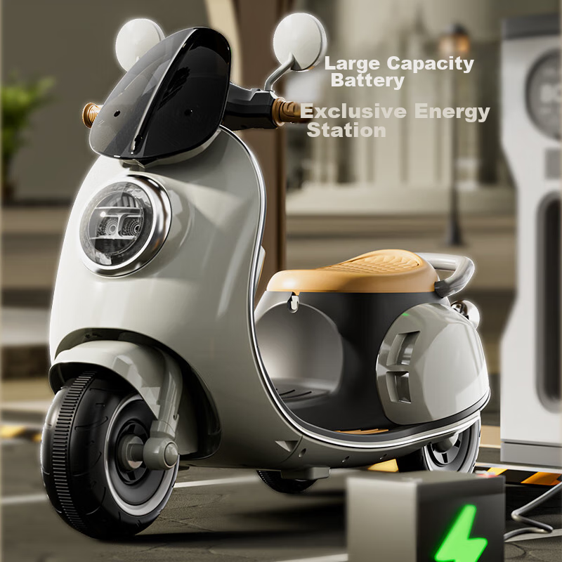 ANGI BABY Children's Electric Motorcycle for Ages 1-3 Rideable Adult Electric Tricycle Gift for Boys And Girls