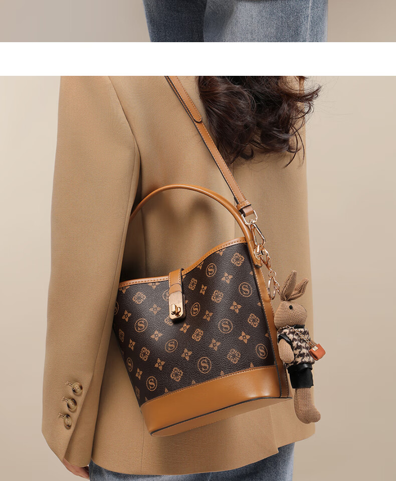 Aiqinghai Handbag, Women's Shoulder Crossbody Bag, Tote Water Bucket Bag, Luxury Brand, Birthday And Mother's Day Gift, Practical Present for Mom 2