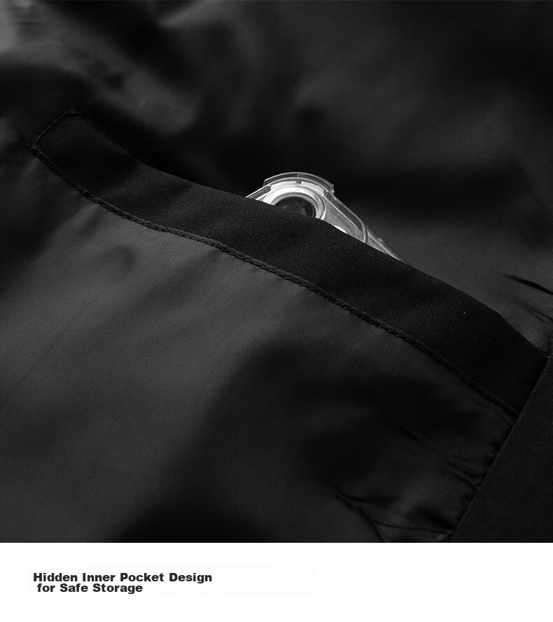 NASA MARVEL Jacket for Men, Spring And Autumn Outerwear, Trendy Casual Fashion Sports Loose Fit Stand-Collar Baseball Shirt Couple Style, Black, XL 23