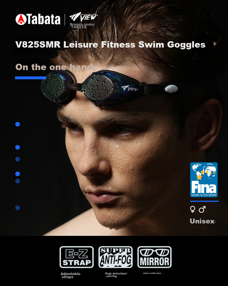 View Anti-Fog Swimming Goggles for Men And Women, Large Frame High Definition Waterproof Swimming Glasses, Adult Swim Goggles with No Pressure Marks 1
