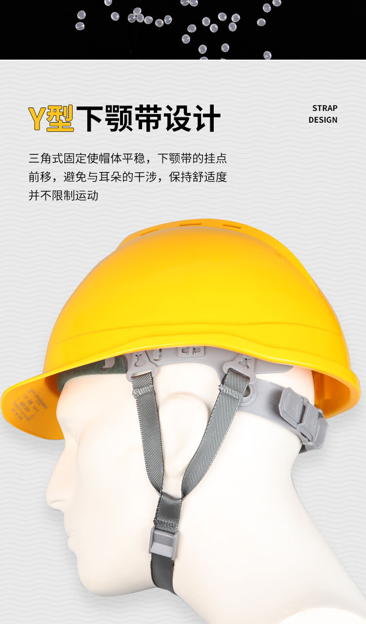 GREENWILL Safety Helmet, New National Standard, HDPE Construction Site Power Anti-Smashing Impact-Resistant Flame-Retardant, Red, 1 Piece 5