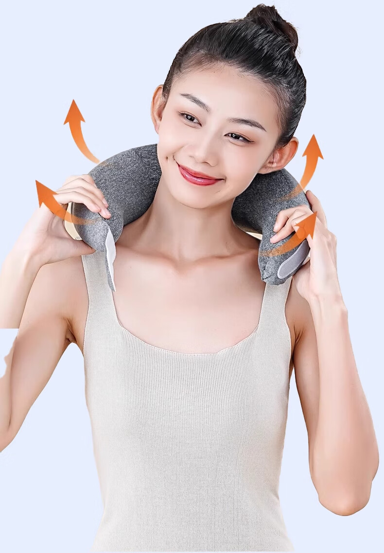 Mixiaoshu Push-Type Inflatable U-Shaped Neck Pillow, Travel Pillow, Portable Flying Neck Protector, U-Shaped Pillow for High-Speed Rail Sleeping 5