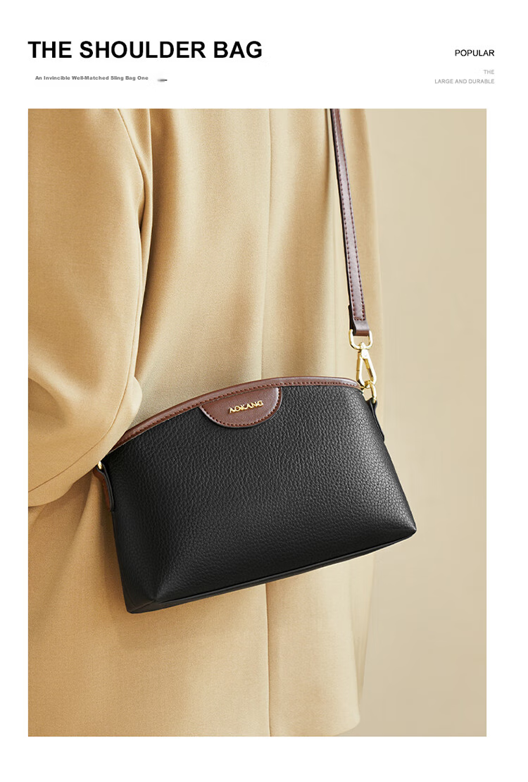 Aokang Women's Handbag, Trendy Top-Grain Leather Small Square Bag, Light Luxury Crossbody Shoulder Bag, Birthday 520 Gift for Girlfriend Or Wife 17