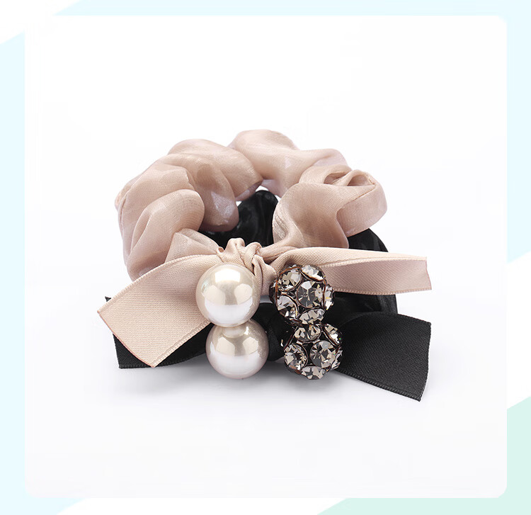 CHIMERA Hair Tie, Round Bead Hair Band, Ponytail Hair Tie, Bun Hair Accessory, Hair Ties for Girls, Teacher's Day Gift 7