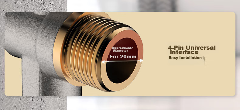 BSITN High-Flow Angle Valve Brass Core Gas Water Heater Ball Valve, 1/2 Inch, Figure-Eight Valve, Suitable for Both Cold And Hot Water, 2 Pieces, B705 12
