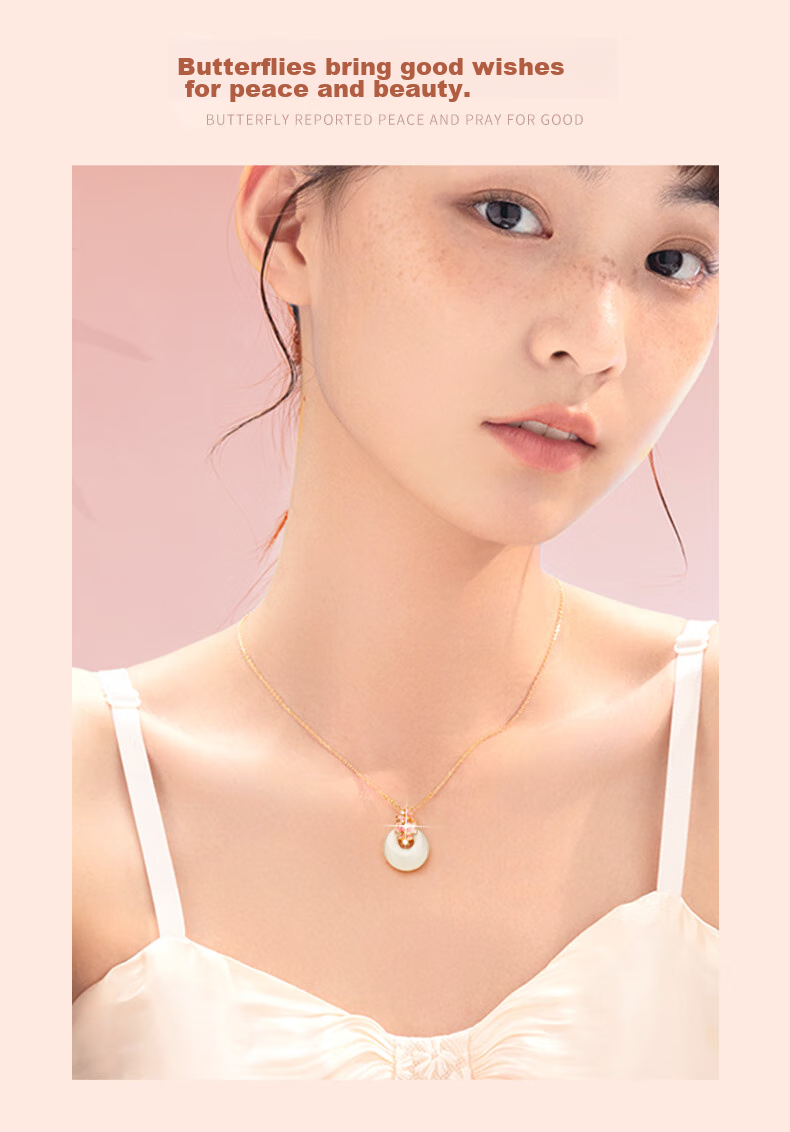 Zhenshangyin Chinese Gold Eight Treasures Compass Silver Necklace for Women, 2026 New Mid-Autumn Festival Birthday Gift for Wife, Sparkling Zirconium S925 9