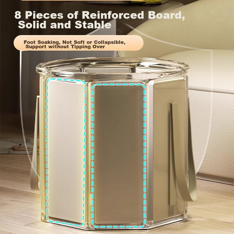 YUZHAOLIN Foldable Foot Soaking Bucket, Foldable Foot Soaking Bag, Insulated Over-Knee Foot Washing Basin, Portable Foot Washing Bucket, Foot Soaking Basin for Childre